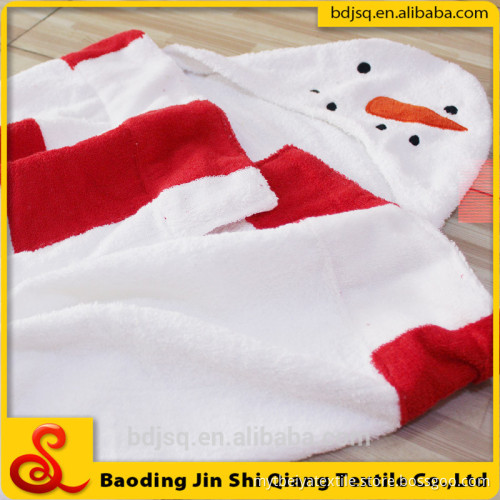 wholesale high quality plain white 100% cotton custom embroidery animal baby hold blanket